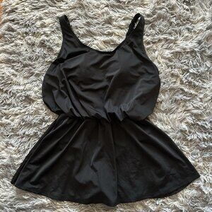 Swim By Cacique Womens 14 Black Swim Dress Swimsuit One Piece Beach Summer